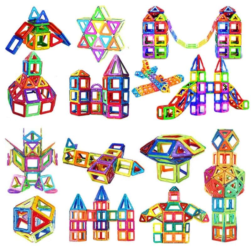 Kids Magnetic Building Blocks - 128 pieces