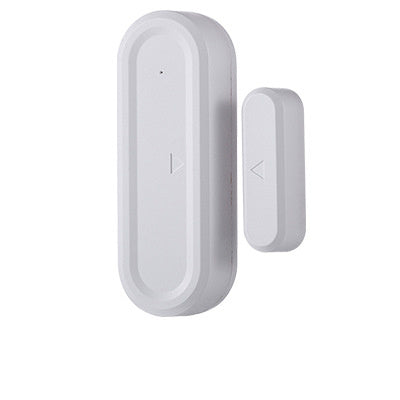 Two white door sensors on a white background