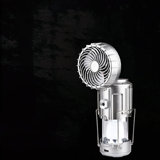 Camping Light & Fan - Silver