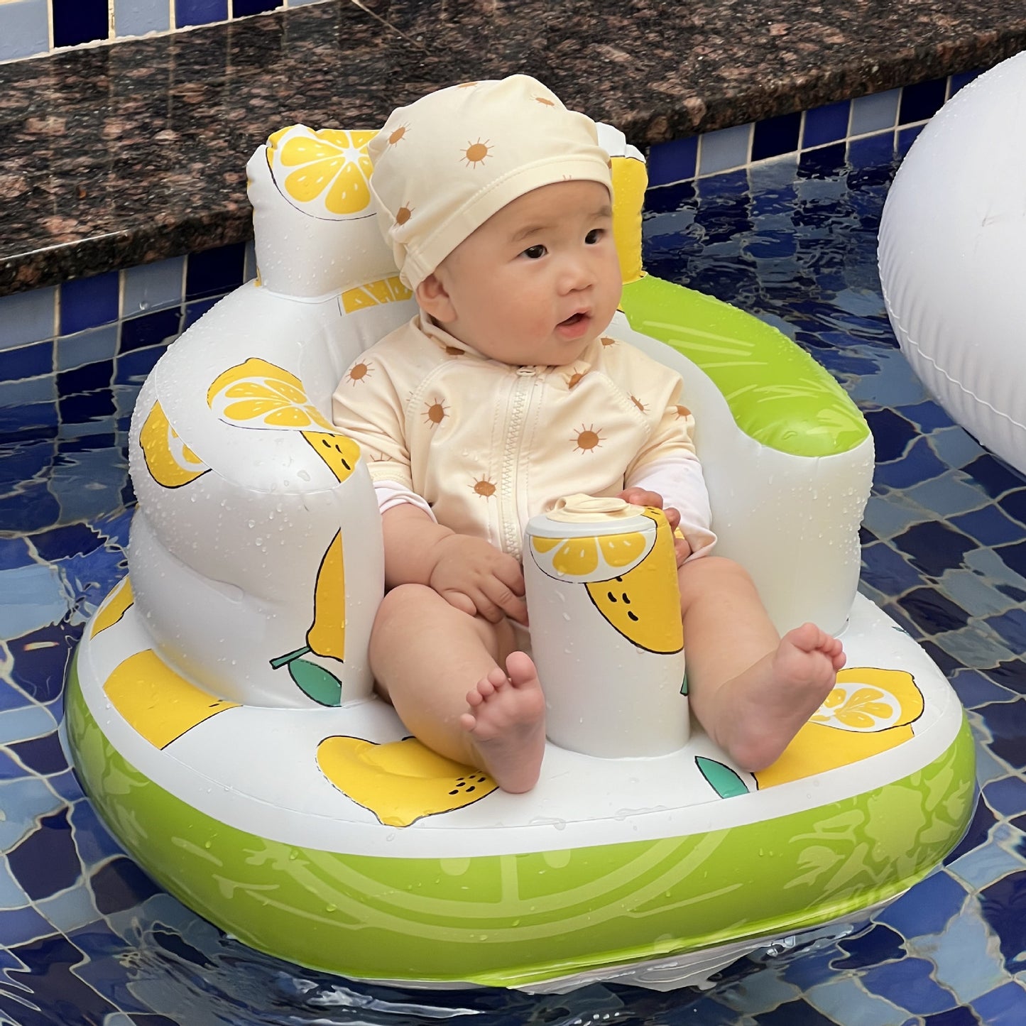 Portable Inflatable Baby Chair - Lemon
