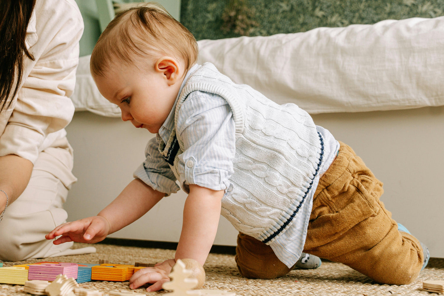 Infant playing