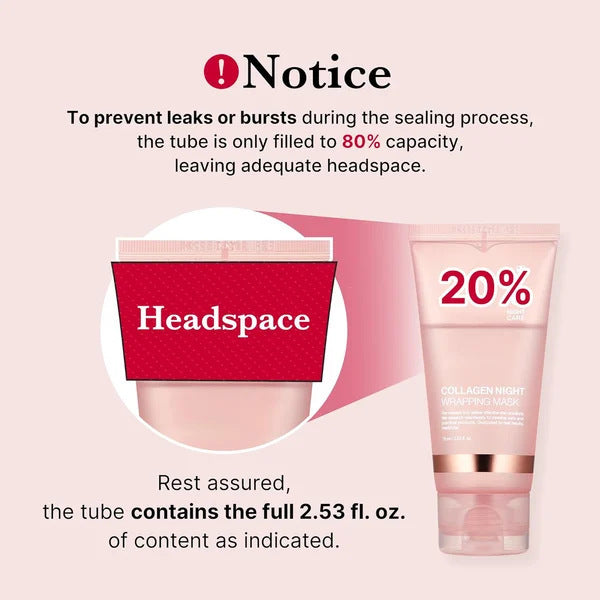Product packaging with 'Headspace' and a tube labeled '20%', on a light pink background.