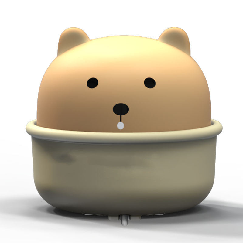 Cute animal-shaped humidifier on a white background
