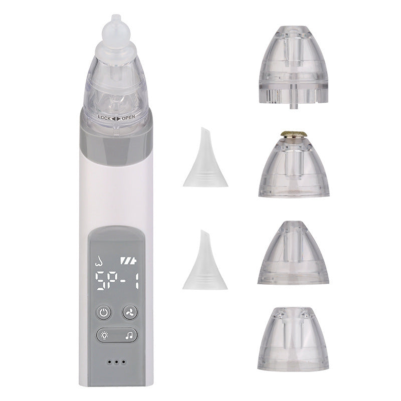 Electronic device with various attachments on a white background