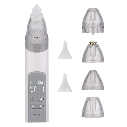 Electronic device with various attachments on a white background
