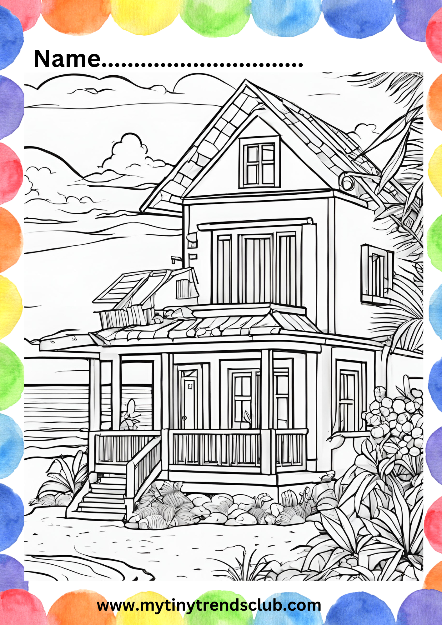 Printable 12 Coloring Pages/Sheets- A4 size