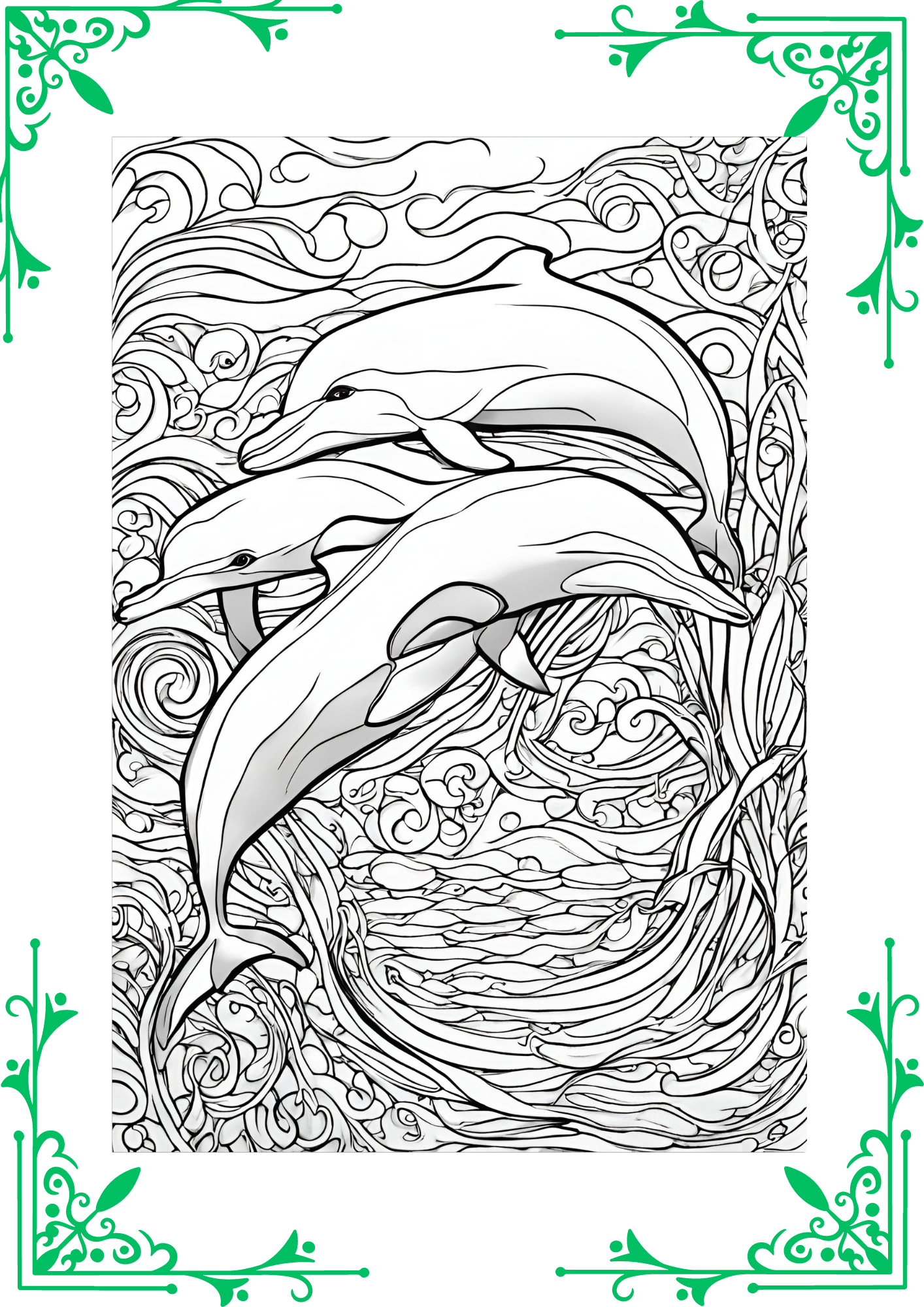 Printable Coloring (12) Pages/Sheets- Sea Animals