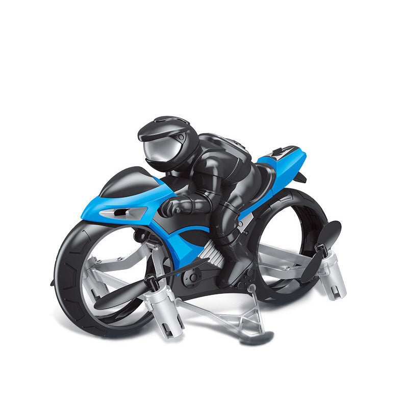 Toy motorcycle with a rider on a white background