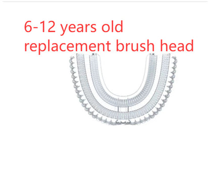 Replacement brush head for children aged 6-12 years old on a white background