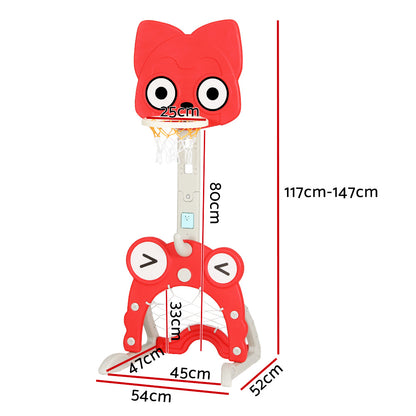 Kids Basketball Hoop Stand - Red