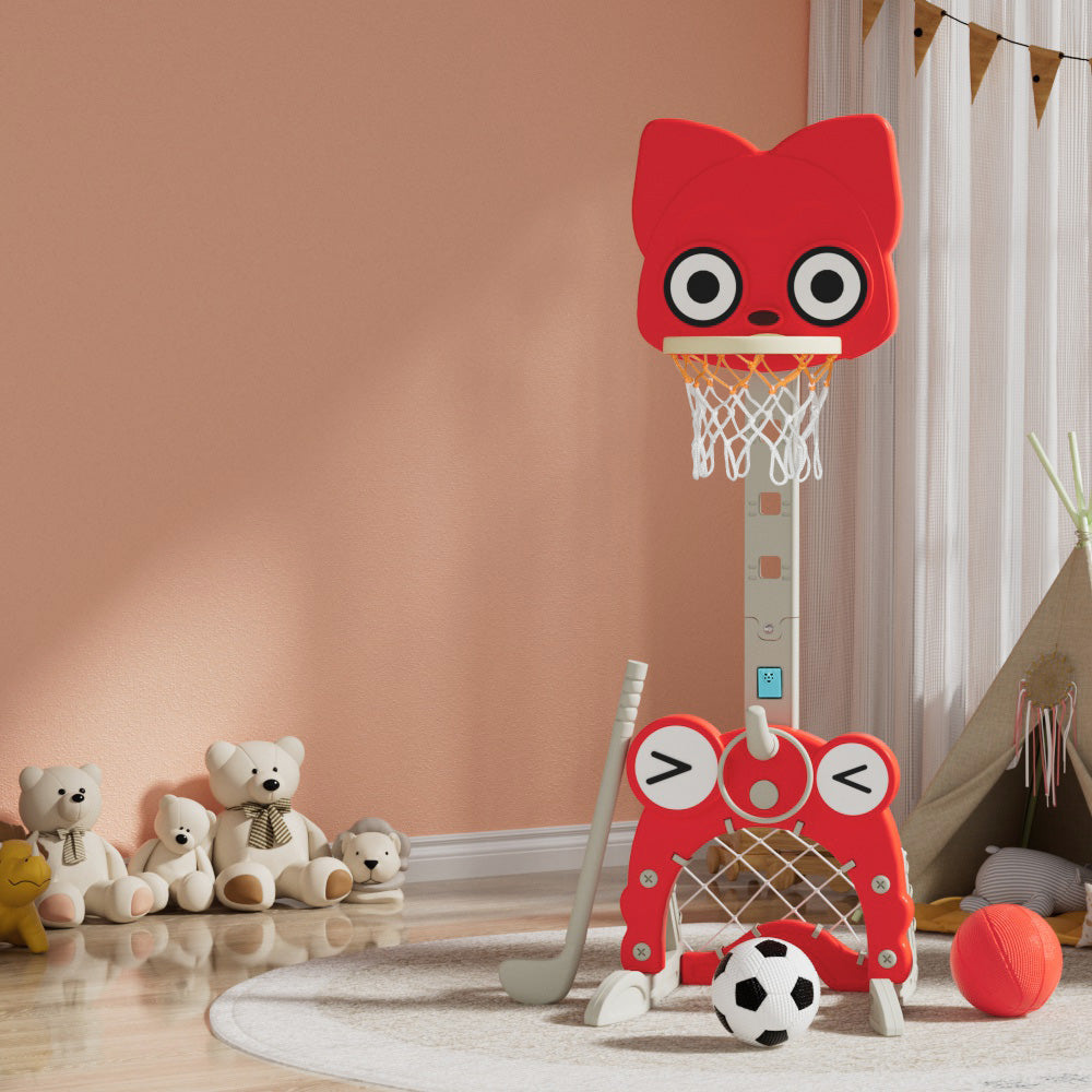 Kids Basketball Hoop Stand - Red