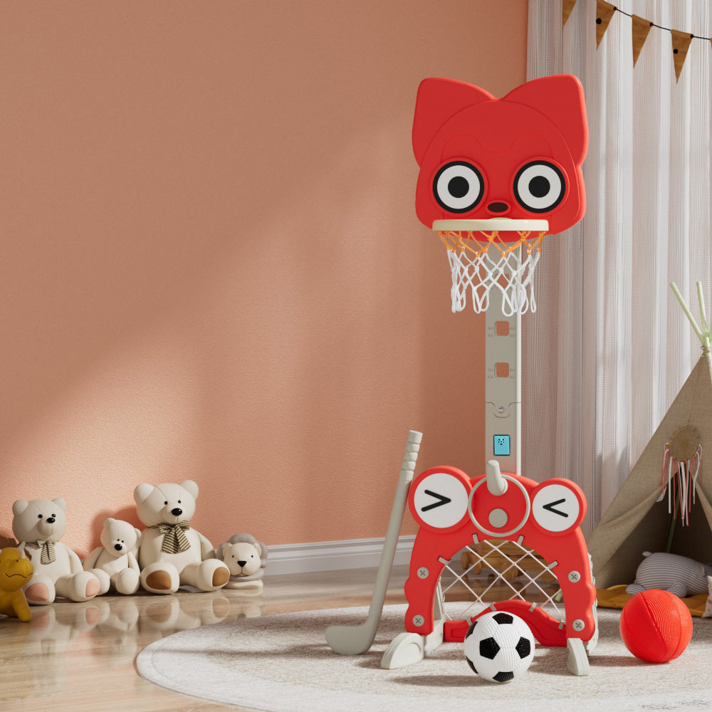 Kids Basketball Hoop Stand - Red