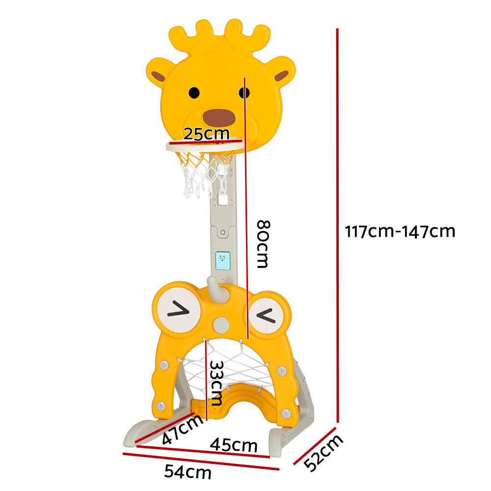 Kids Basketball Hoop Stand - Yellow