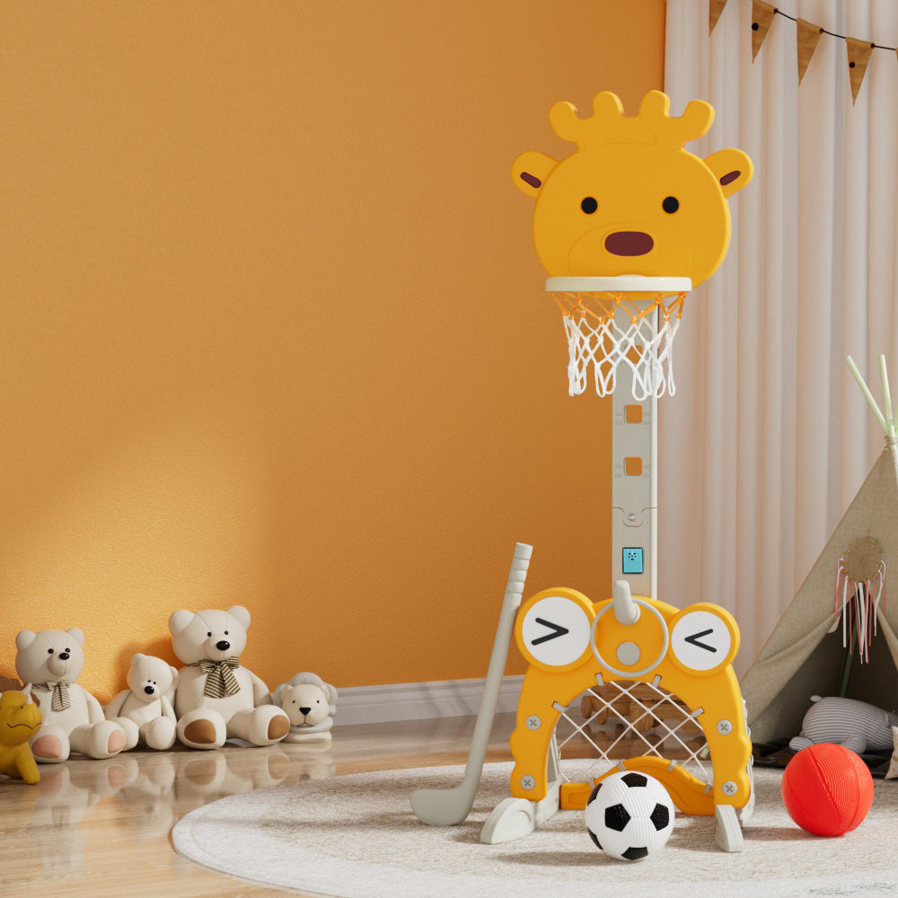 Kids Basketball Hoop Stand - Yellow