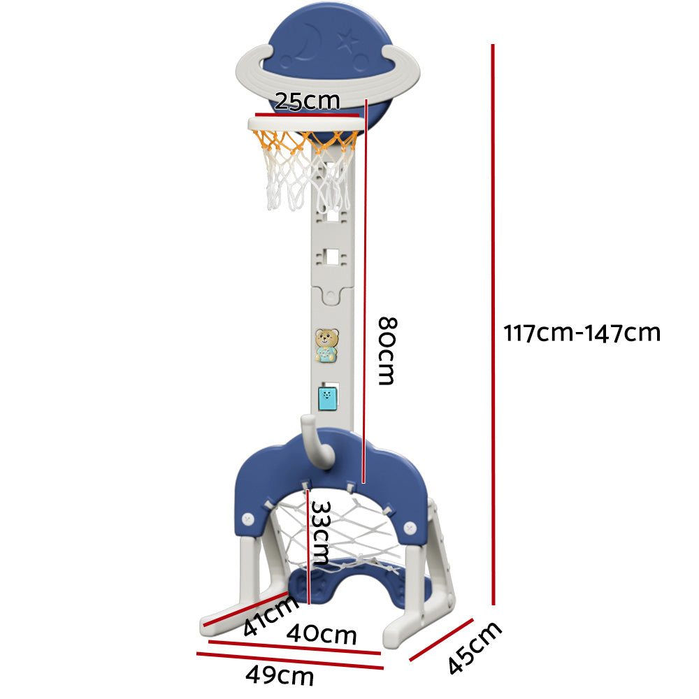 Kids Basketball Hoop Stand - Blue