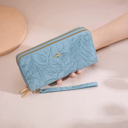 Elegant Floral Long Wallet