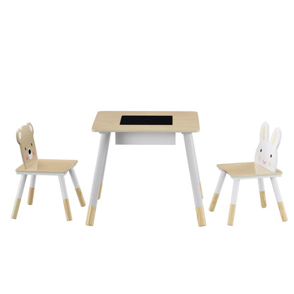 Kids Table and Chairs Set with Storage