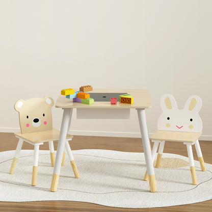 Kids Table and Chairs Set with Storage