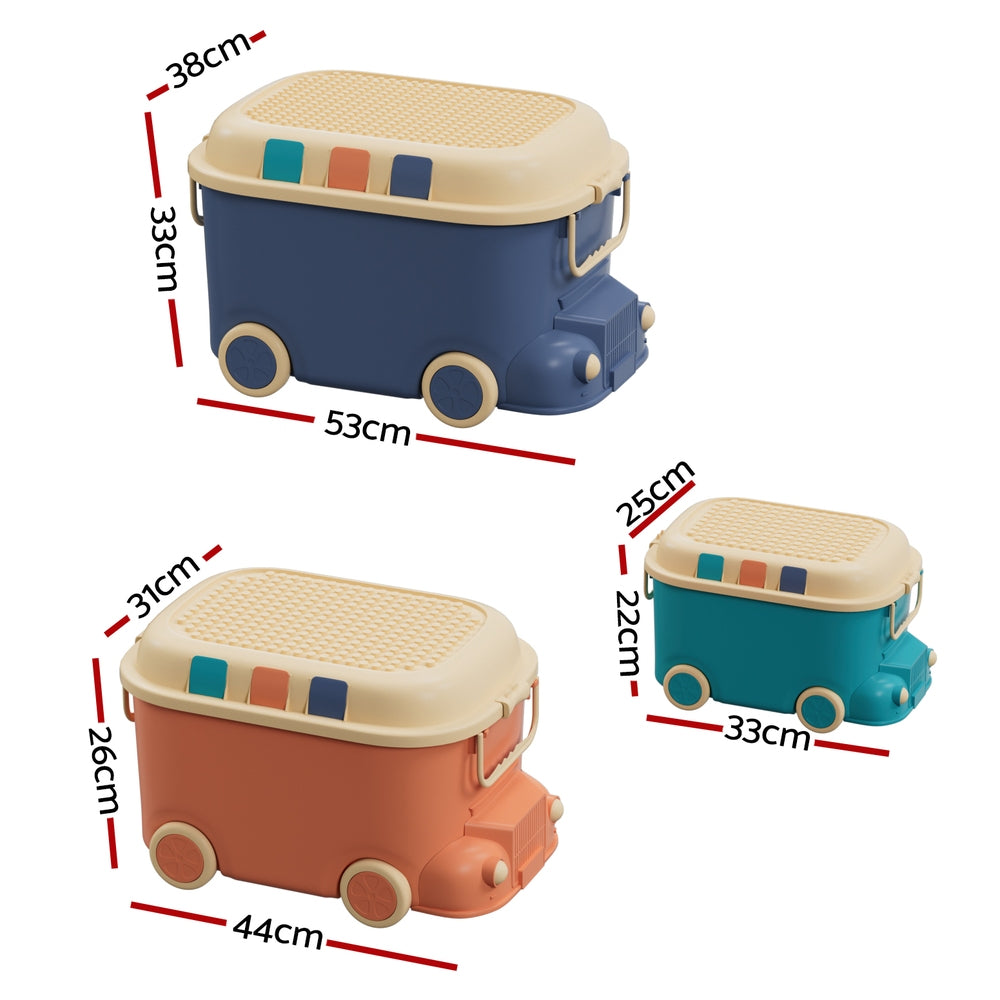 Toy Storage Box -3pcs