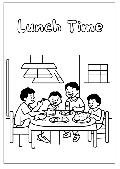 Printable 5 Coloring Sheets/Pages - Kids Activity (A4 sheet)