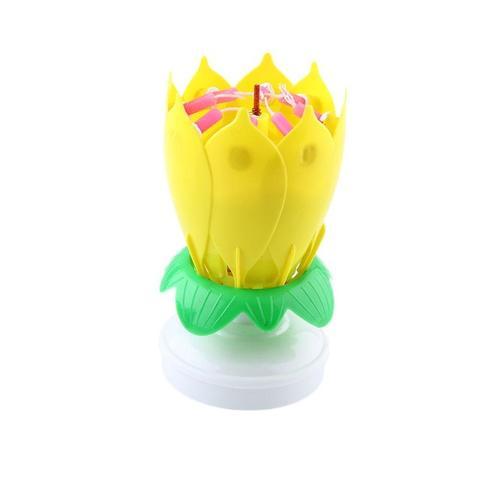 Musical Lotus Candles- yellow