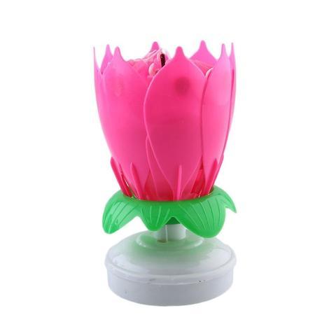 Musical Lotus Candles - pink