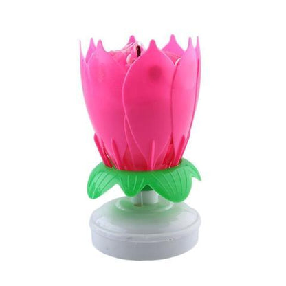 Musical Lotus Candles - pink