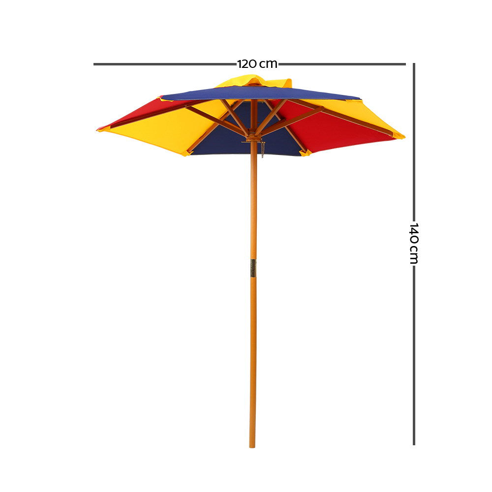 Kids Colorful Table Set with Umbrella