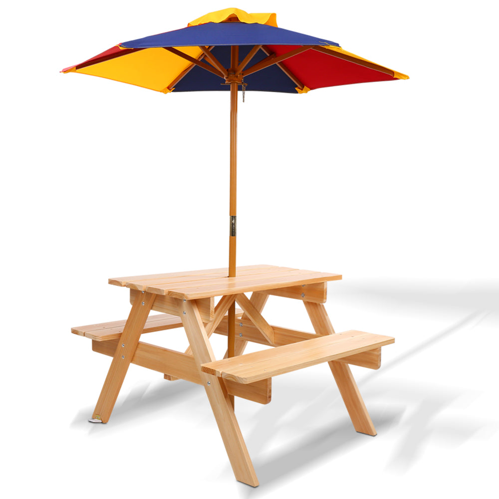 Kids Table Set with Umbrella