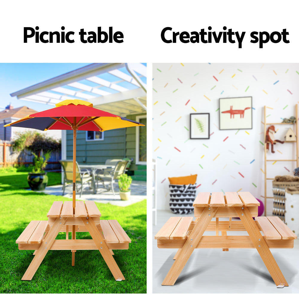 Kids Table Set with Umbrella