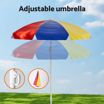 Kids Outdoor Table and Bench Umbrella