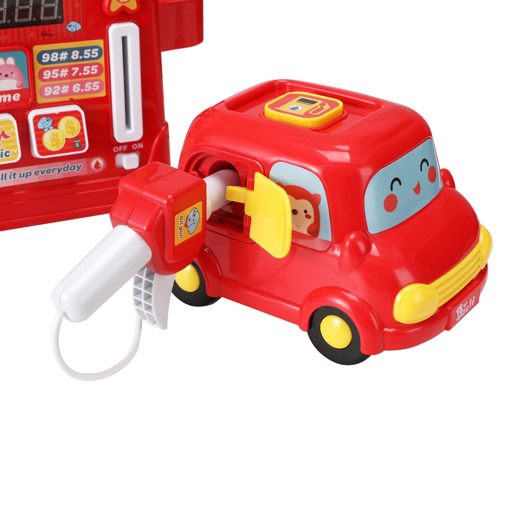 Keezi Kids Gas Petrol Station Pumper Pretend Play Toys Car Music Card Playset