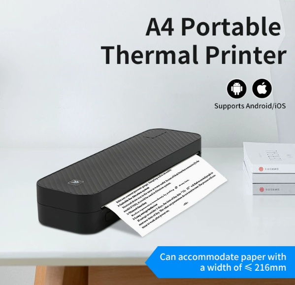 Portable Thermal Printer - Black