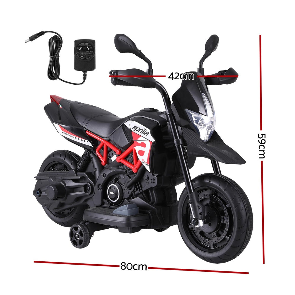 Kids Electric Ride On Car Motorcycle - Black