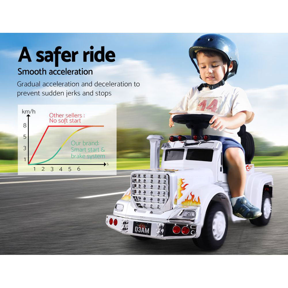 Kids Electric Ride On Car/Truck - White