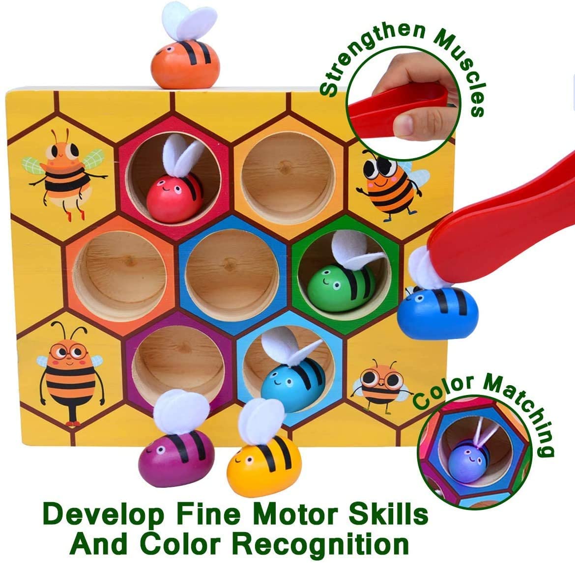 Wooden Bee Skill Toy