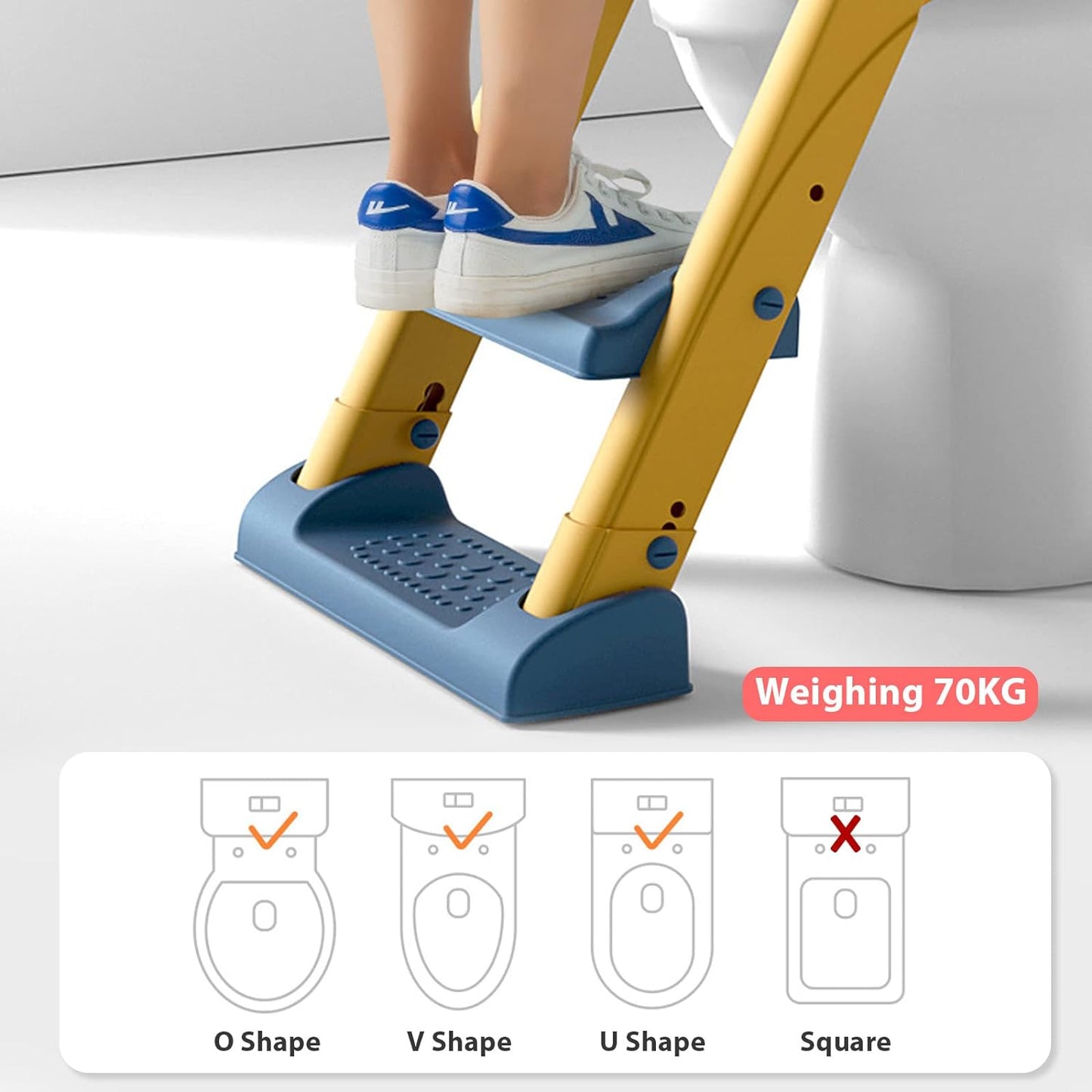 Potty Training Seat with Steps (Yellow)