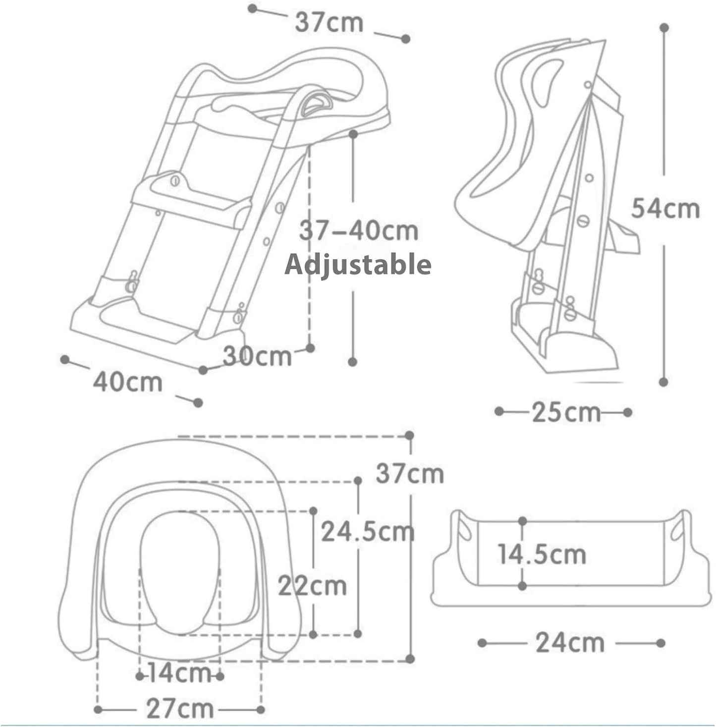 Potty Training Seat with Steps (Yellow)