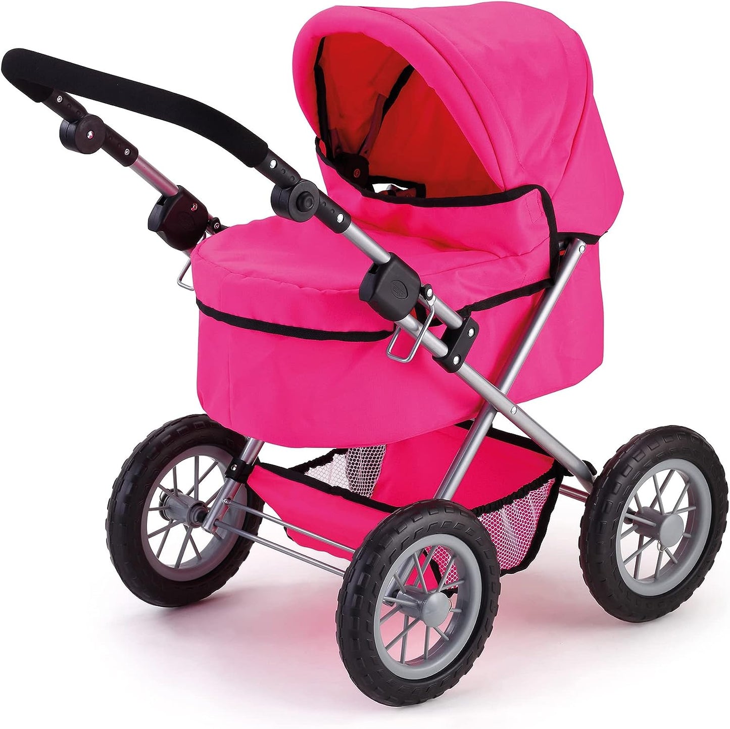 Dolls Pram with Adjustable Handle & Shoulder Bag