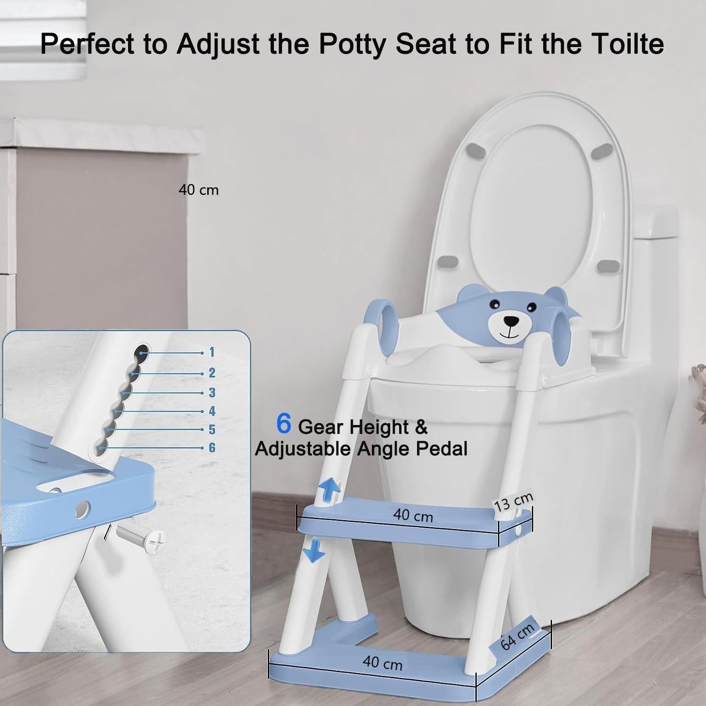 Potty Training Seat With Steps - Blue