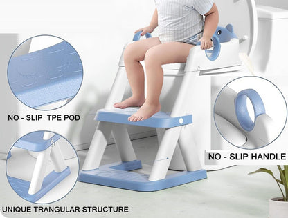 Potty Training Seat With Steps - Blue