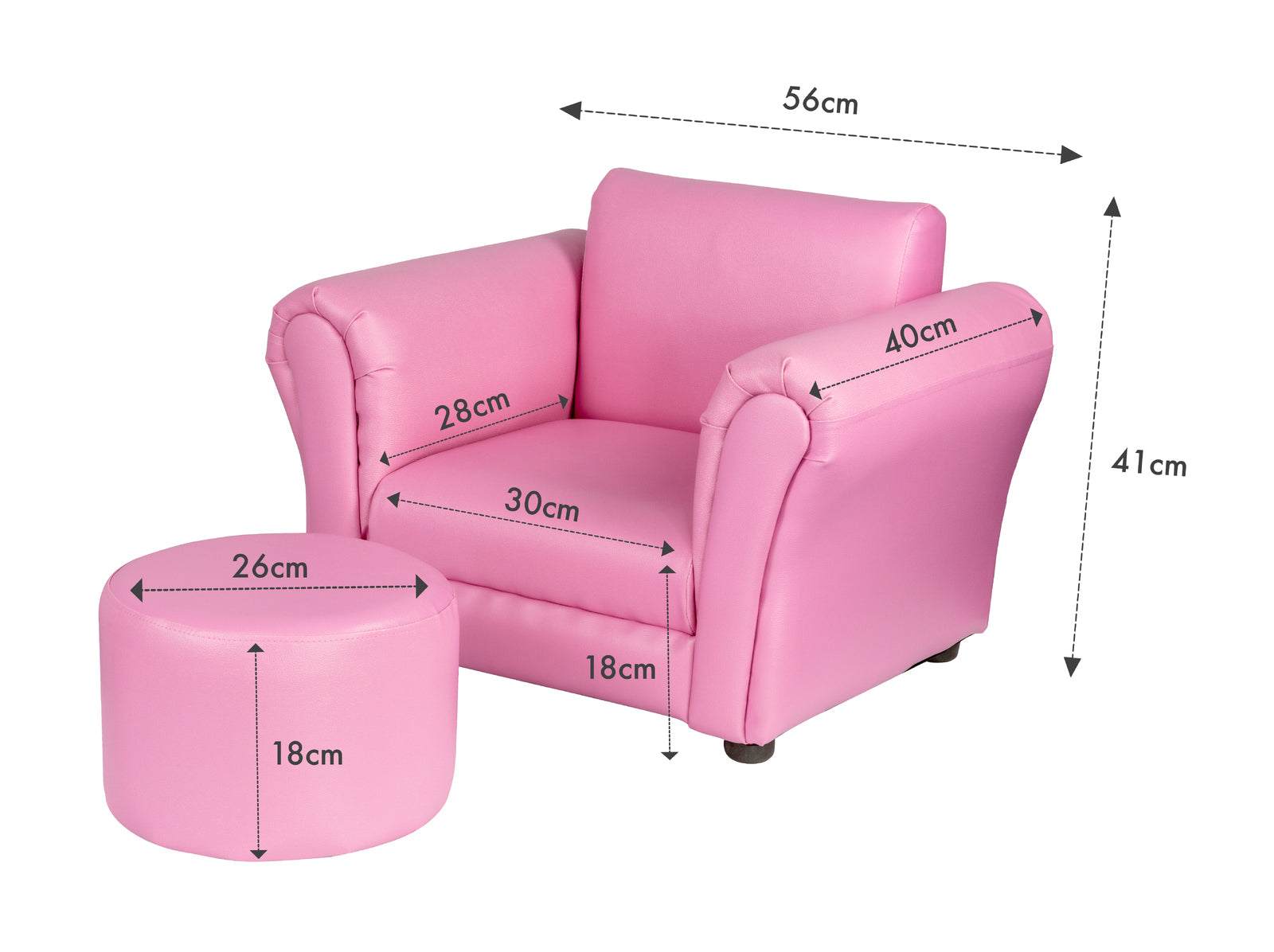 Kids Pink Couch Sofa Chair