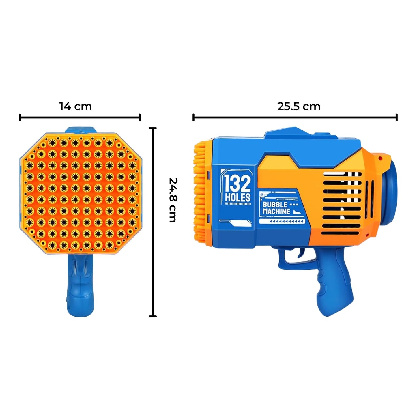 GOMINIMO 132 Holes Rechargeable Bubbles Machine Gun for Kids