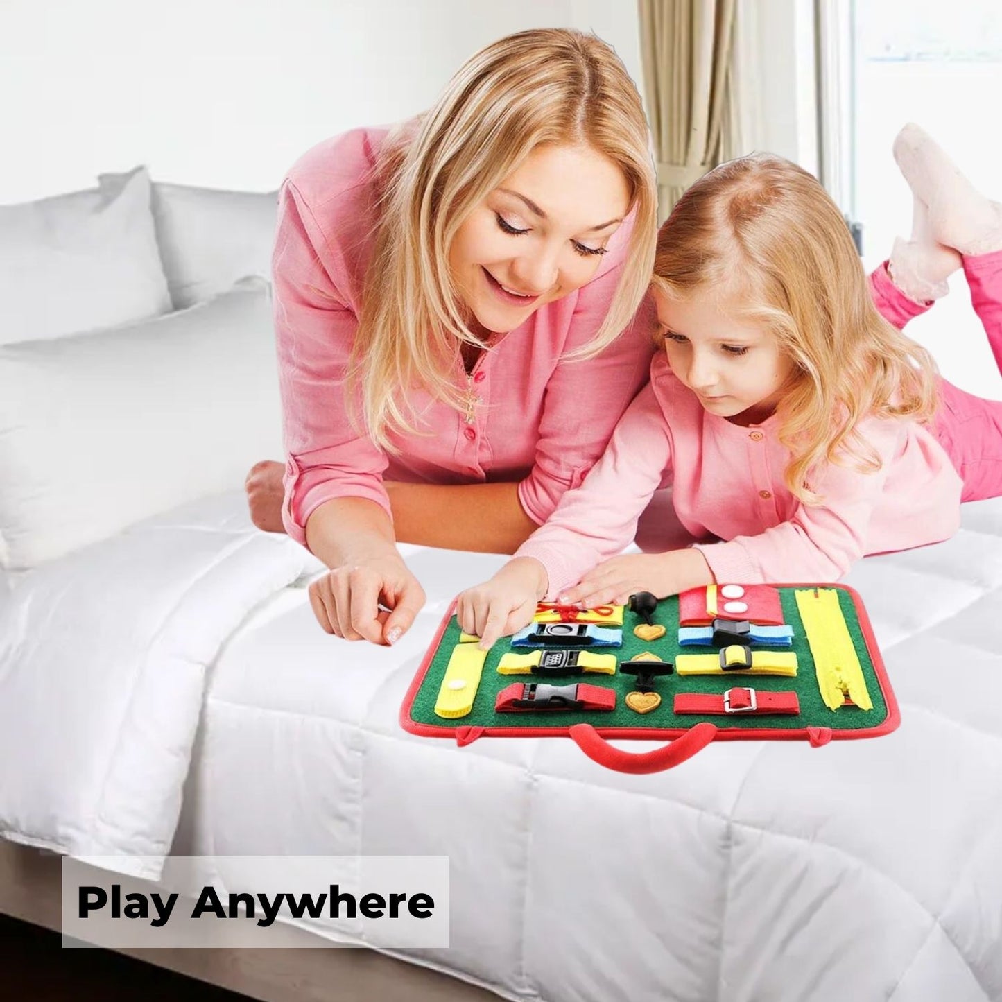 Kids Busy Board Learning Toys (Pink)