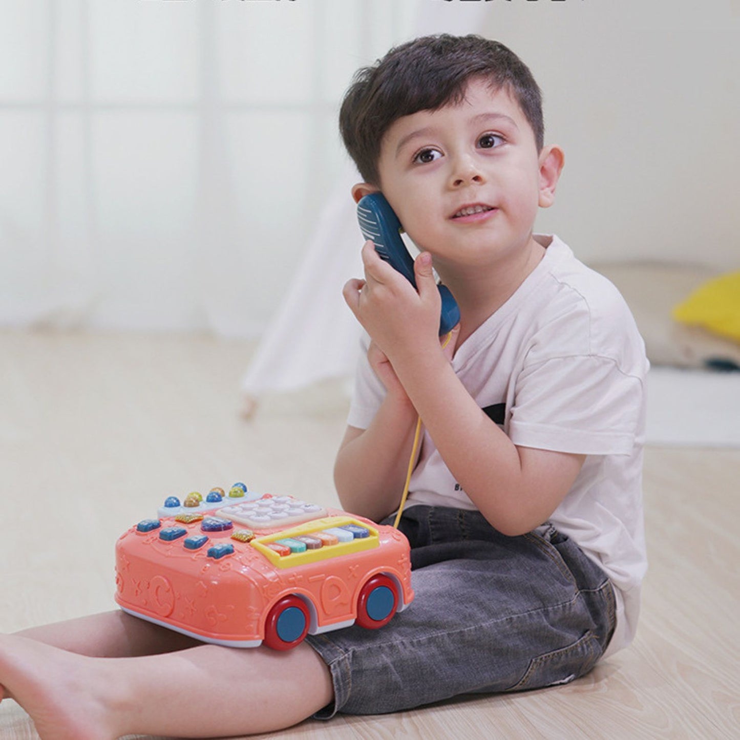 GOMINIMO Kids Toy Telephone Vehicle (Red)