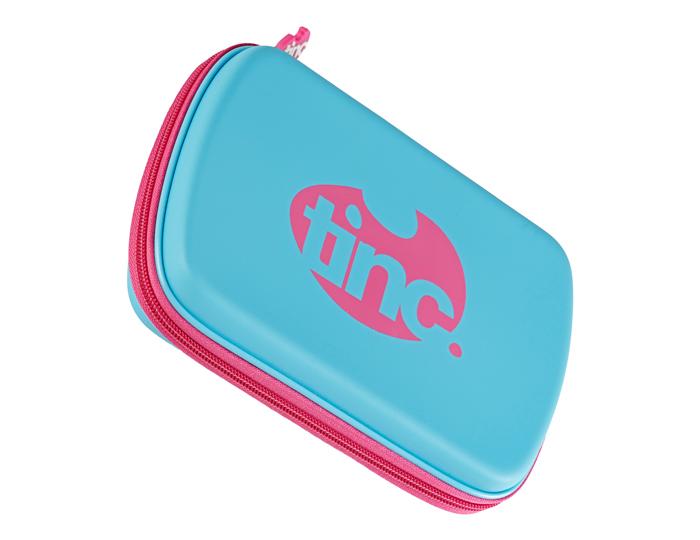 Pencil Case : Blue With Pink Zip