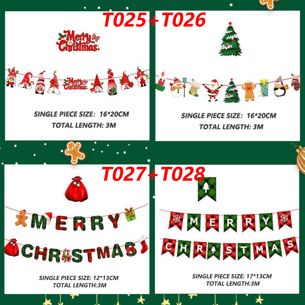 Christmas Bunting Banners Garland Wall Decor all pieces