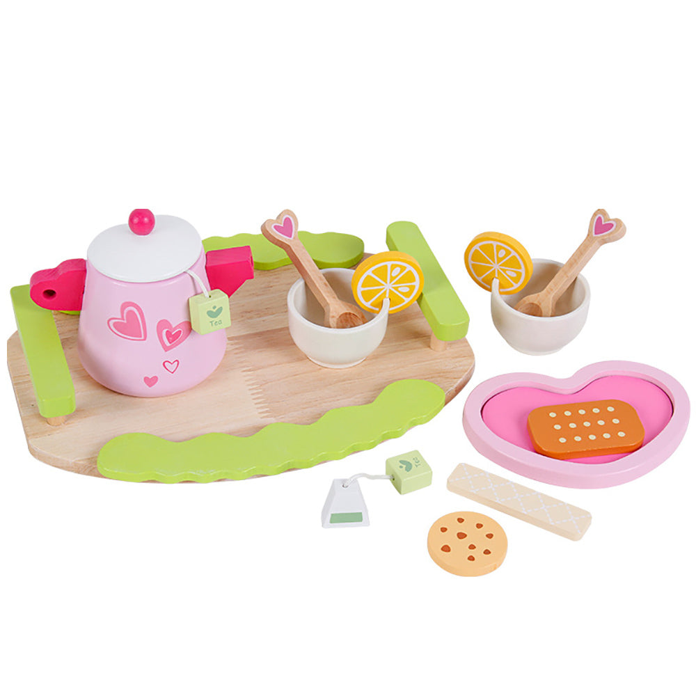 Kids Wooden Kitchen Tea Set