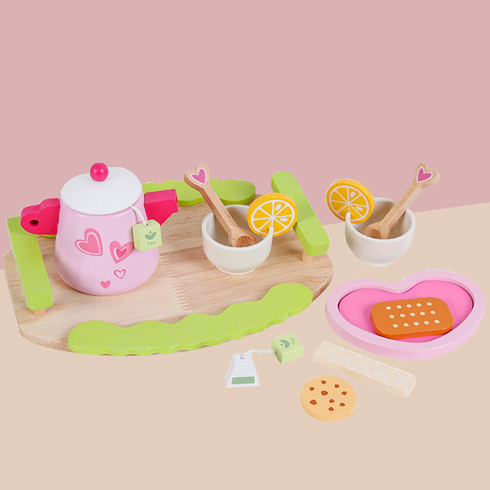 Kids Wooden Kitchen Tea Set