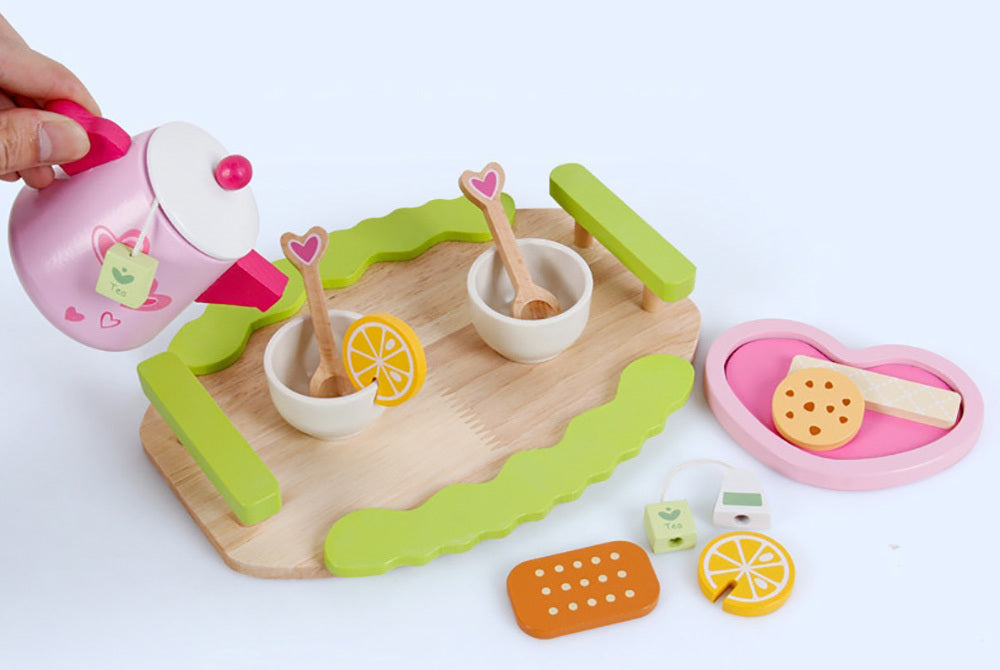 Kids Wooden Kitchen Tea Set